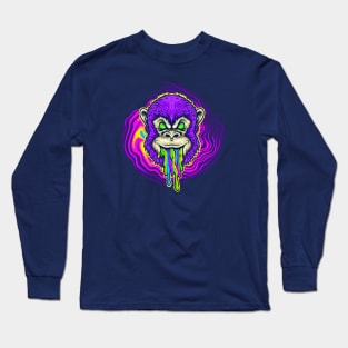 Trippy Gorilla Head Long Sleeve T-Shirt